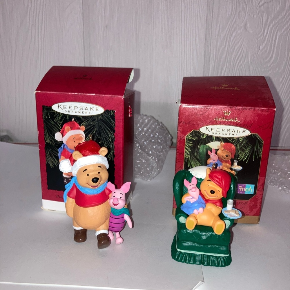 NEW Hallmark Ornament Lot Of 2 Winnie the Pooh and Piglet